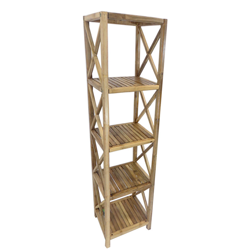 Gracie Oaks Abidi Solid Wood Etagere Bookcase Wayfair